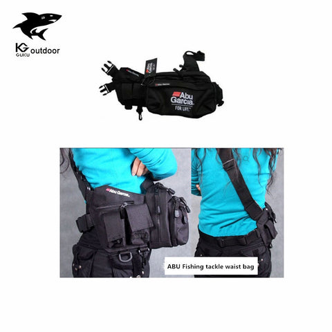 Pockets Fishing Tackle Bags Fishing Bag fly lure Waterproof fabrics pockets ABU GARCIA Waist Tackle Bag free shipping - outspace