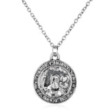 Puzzle necklace engraved boyfriend/girlfriend Deer Head Heart - outspace
