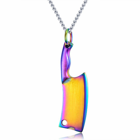 Punk Hunting Knife Pendant Necklace For Men - outspace