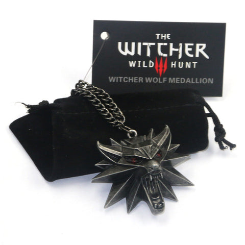 The Witcher 3 Wild Hunt Medallion Pendant Chain Necklace - outspace